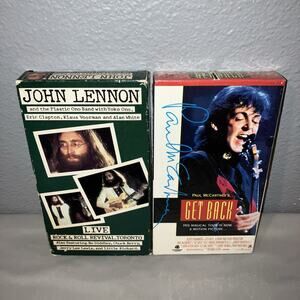 Vhs Used John Lennon and the Plastic Ono Band Live / Paul McCartney Get Back Lot